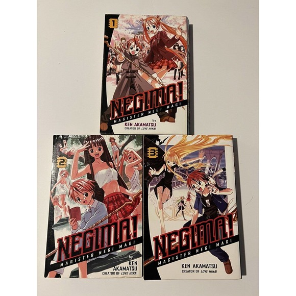 Negima! Manga Lot Volumes 1-3 Ken Akamatsu - Picture 1 of 3